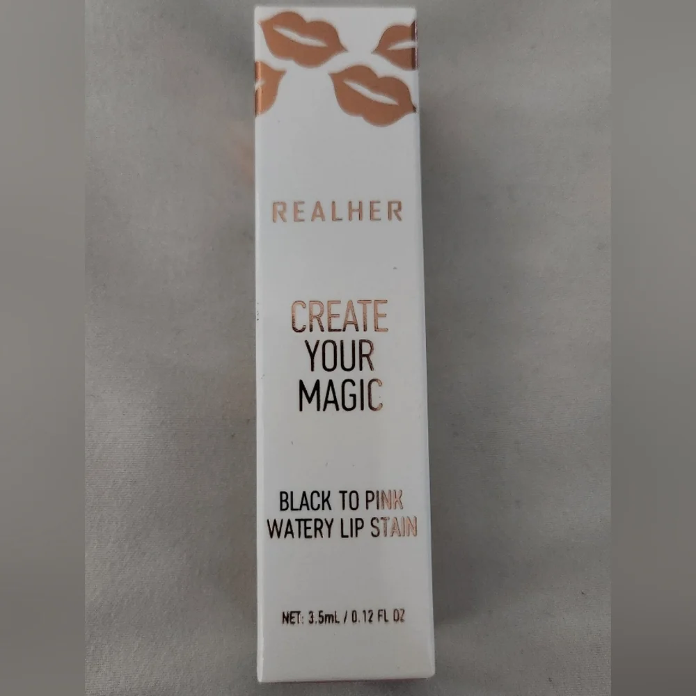 REALHER Magic Black to Pink Watery Lip Stain – pH Color Changing